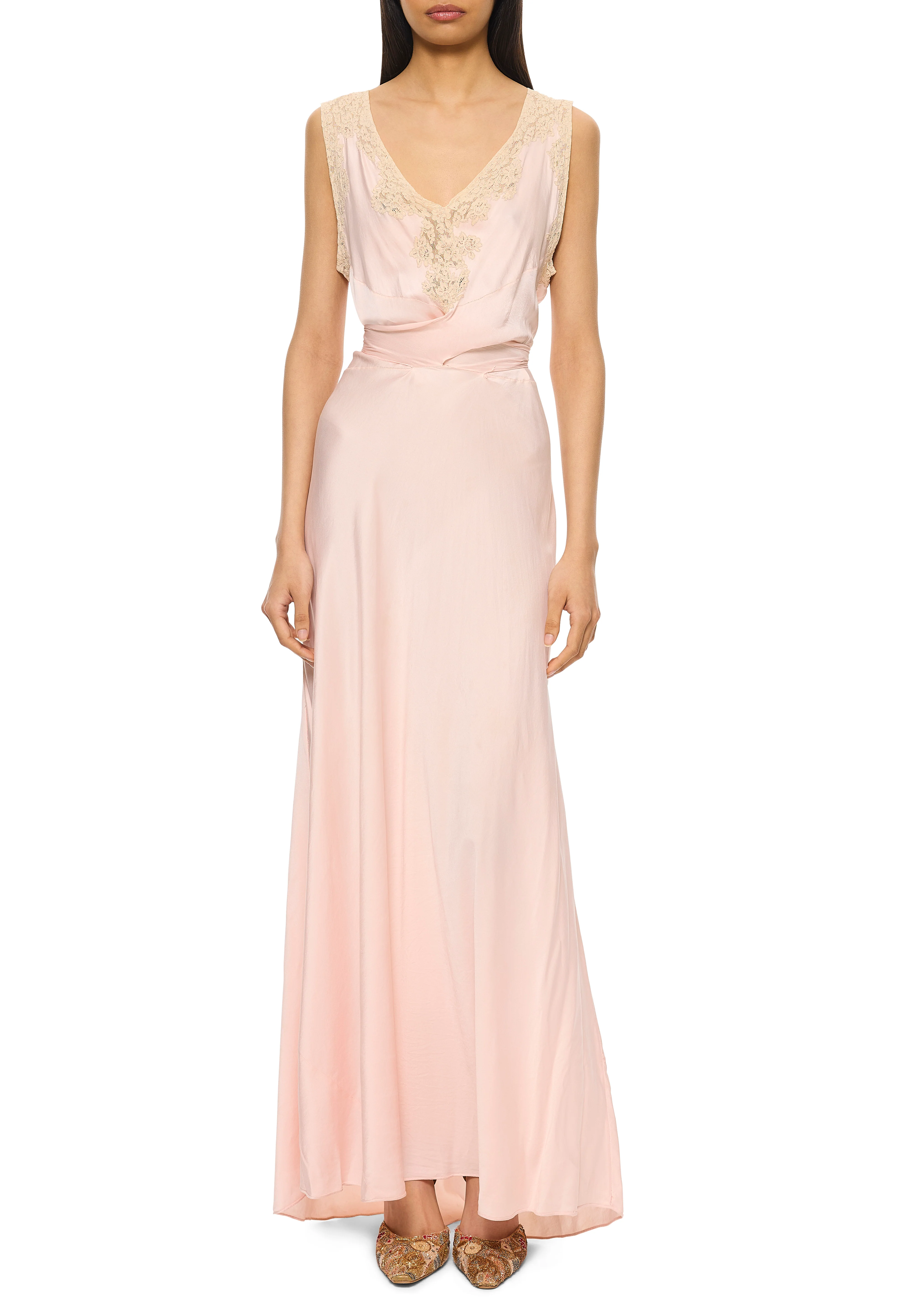 1930s Blush Silk Slip