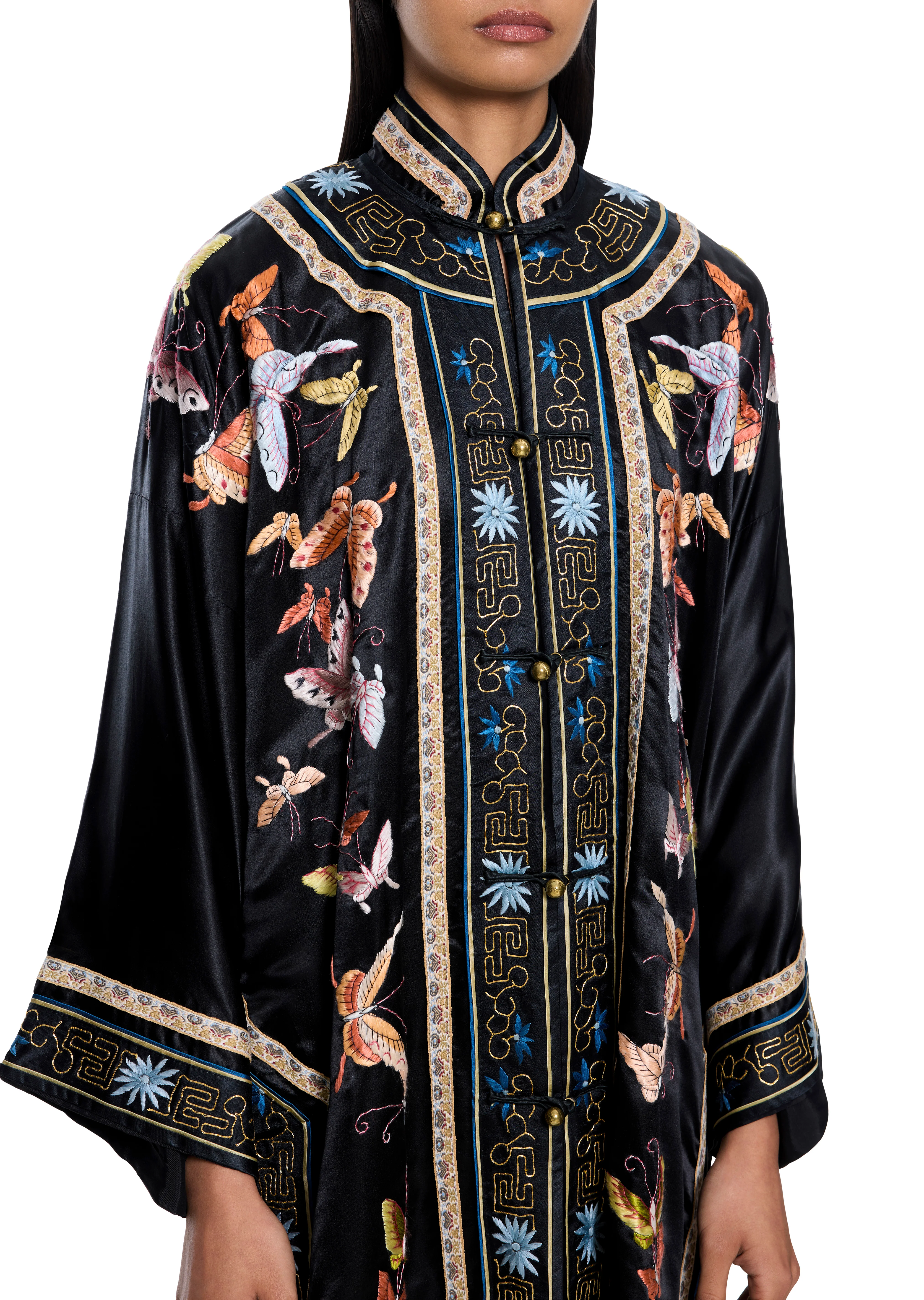 1930s Butterfly Embroidered Kimono - Image 3